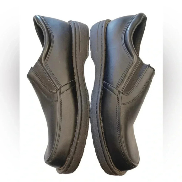 TredSafe Black Slip On Laceless Easy Twin Gore Leather Anti Slip Shoes Size 14 - Picture 3 of 9